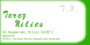 terez milics business card